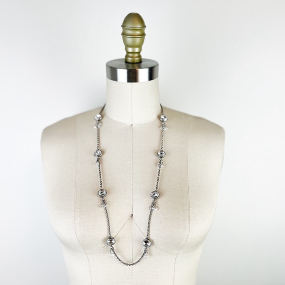 Ann Taylor • Rhinestone Opera Length Station Necklace - Picture 1 of 7